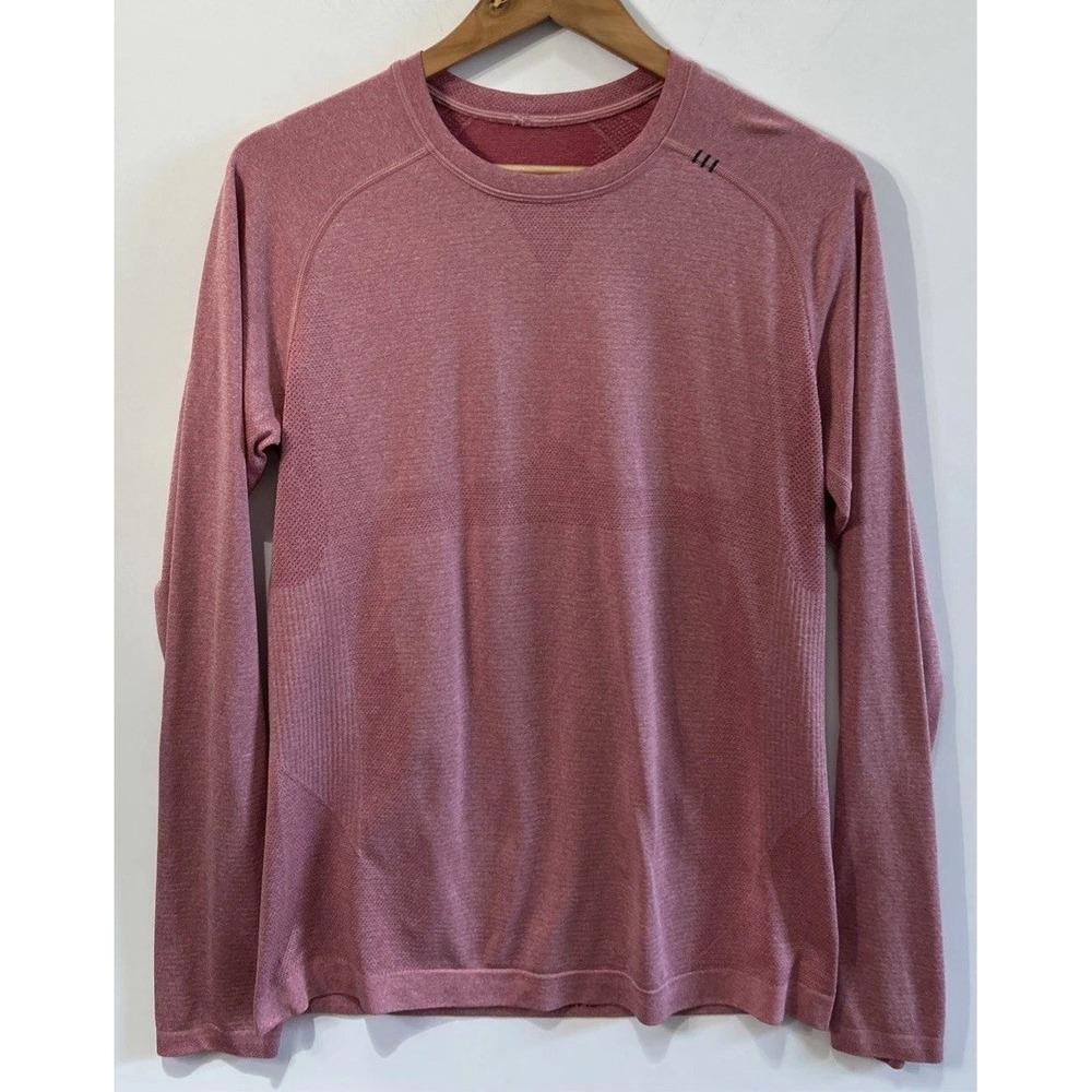 Lululemon‎ Metal Vent Tech Long Sleeve Pink Men's Size Small NIcE